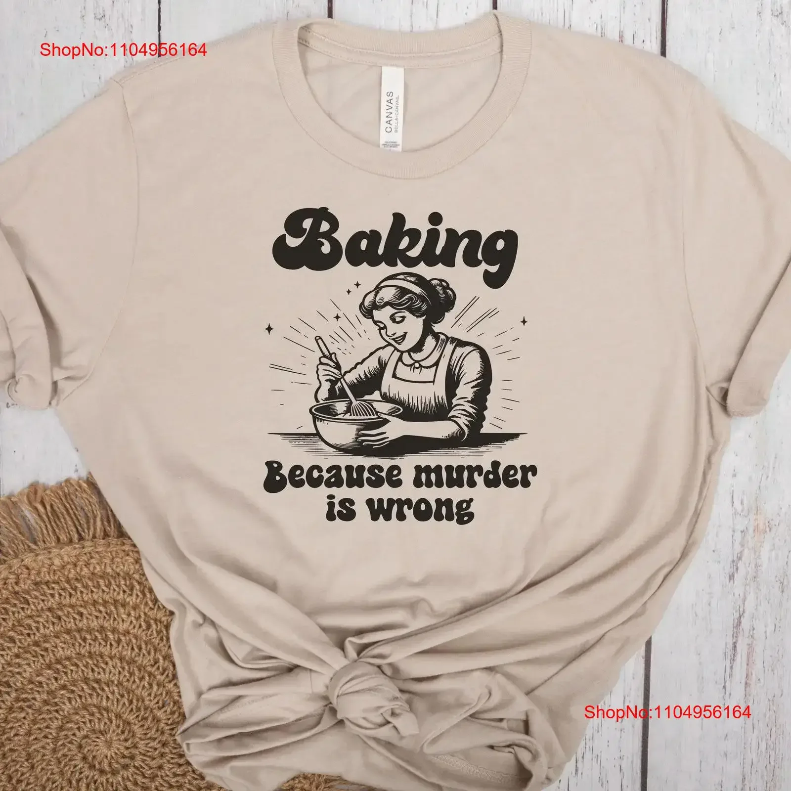 

Футболка «Pieczenie Because Murder is Wrong SweaT» для мамы Пекаря Забавный шеф-повар Ретро Винтаж Пекарня День матери винтажная стираная графика