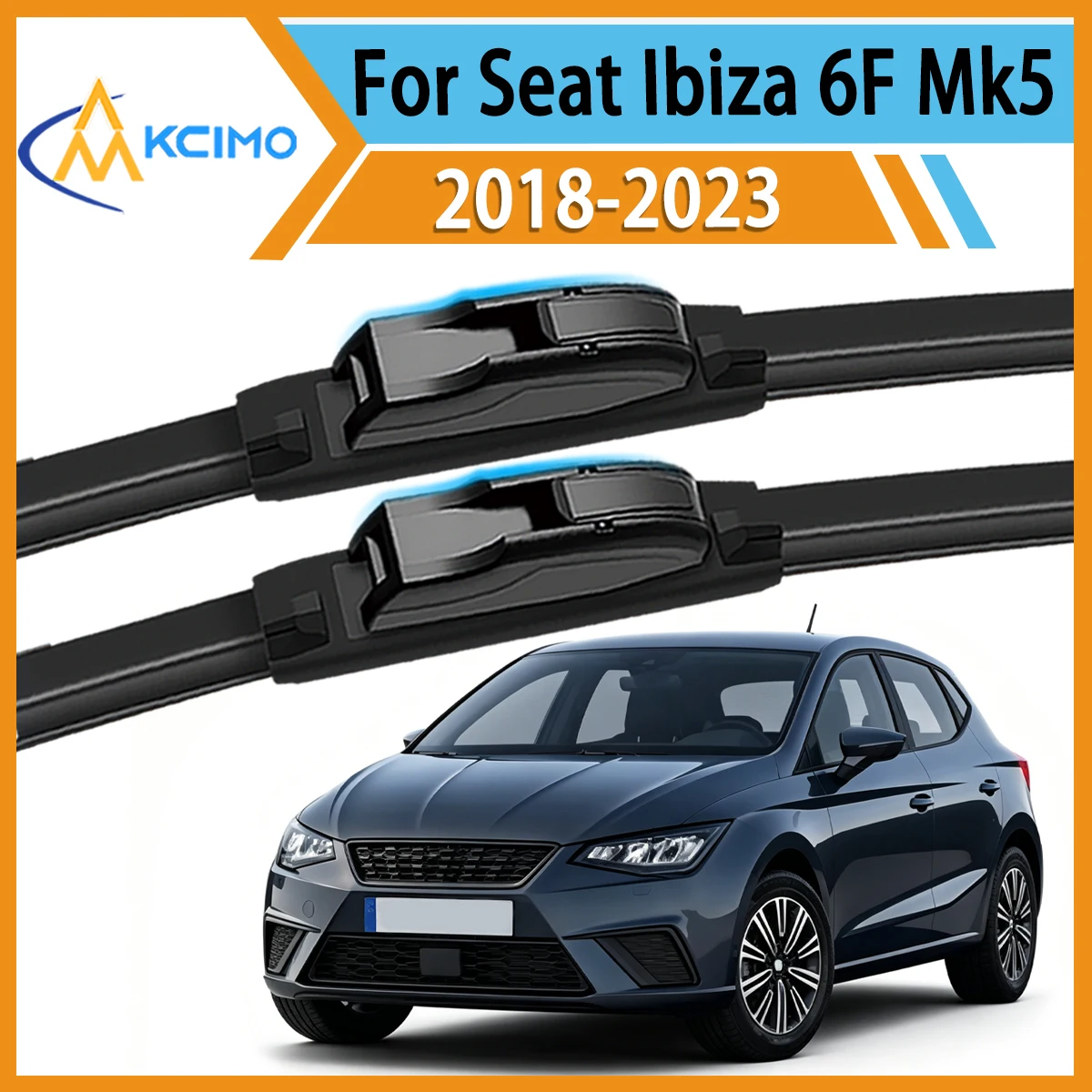 

2PCS Premium Windshield Wipers for Seat Ibiza 6F Mk5 2018 - 2023 All-Season Performance Smudge-Free Clean Safe Driving