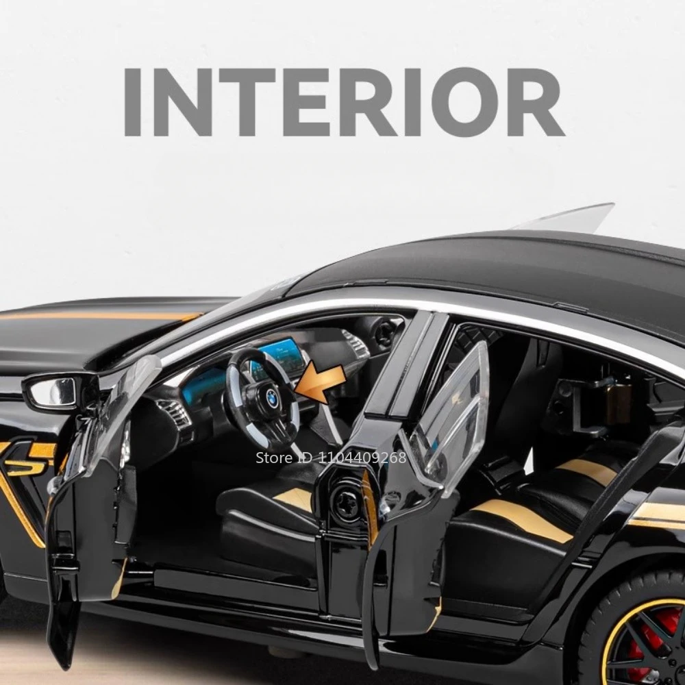 1:24 스케일 M8 Supercar 합금 자동차 모델 장난감 사운드 라이트 뒤로 당겨 경찰차 금속 다이 캐스팅 차량 모델 소년 생일 선물