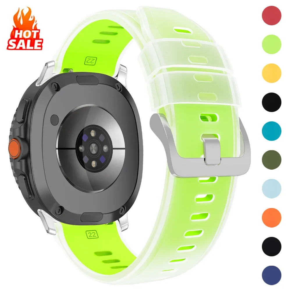Zweifarbiges Silikonarmband für Samsung Galaxy Watch Ultra2 2026 Ultra 47mm Sportarmband für Galaxy Watch 9 8 44mm 40mm 8 Classic 46mm