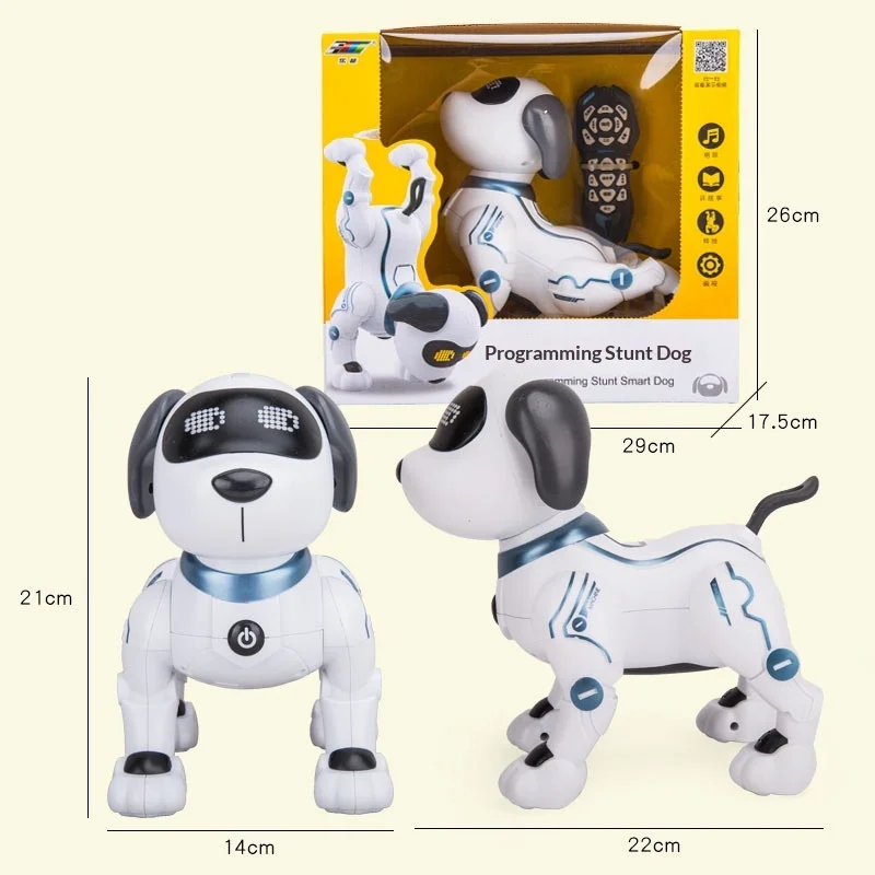 Lo último en juguete para perros Robot con Sensor programable y Control remoto para niños y niñas, máquina inteligente electrónica interactiva para mascotas