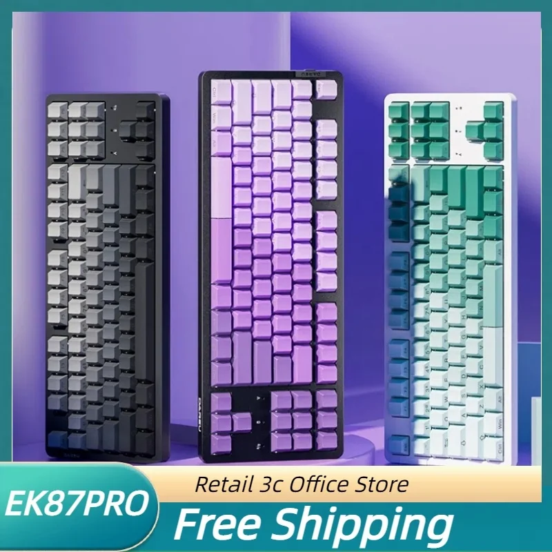 

Dareu Ek87PRO Mechanical Keyboard Three Mode Wireless Bluetooth Pbt Keycap Full Key Hot Swap RGB Custom Game Esports Keyboard