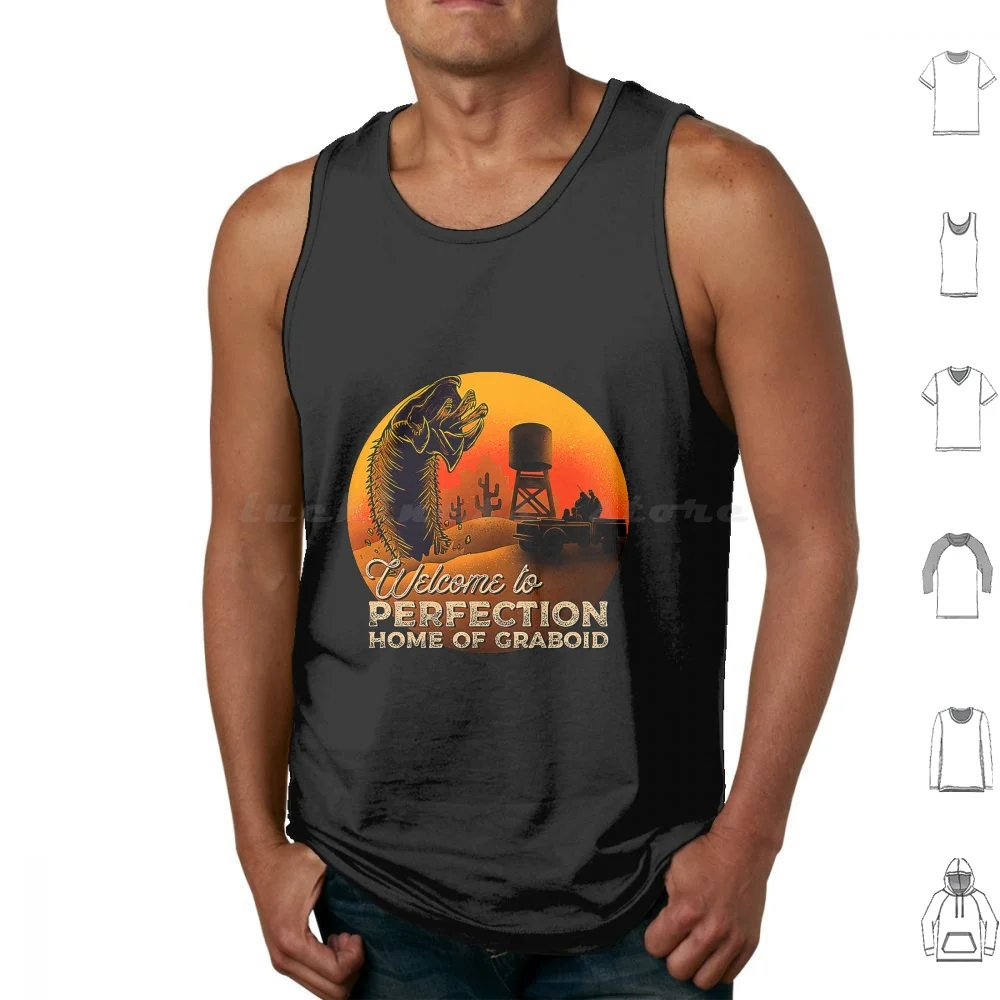 Welcome To Perfection Shirt Tank Tops Print Cotton Tremors Burt Gummer Graboid Graboids Kevin Bacon Monster Movie Vintage