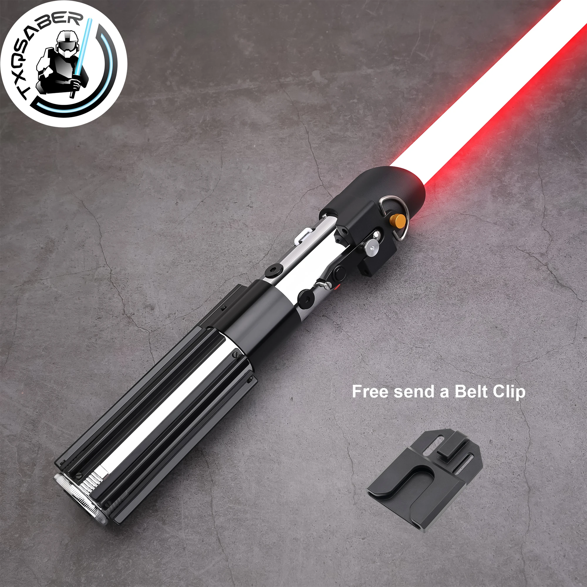 

TXQSABER Lightsaber Vader ROTJ Skywalker Laser Sword Smooth Swing Blaster FOC Metal Hilt Heavy Dueling Lightsword Toys for Adult
