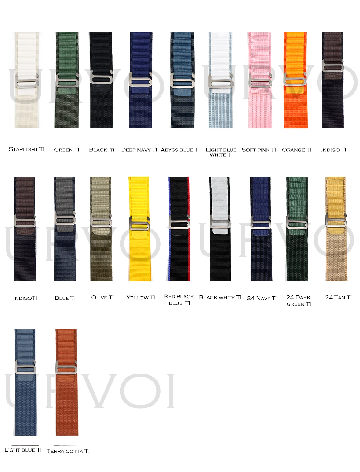 حلقة URVOI Alpine لساعة Apple Ultra 3 2 سلسلة 11 10 9 8 SE أسود G-هوك إغلاق حزام منسوج من البوليستر لساعة iWatch 49 ملم