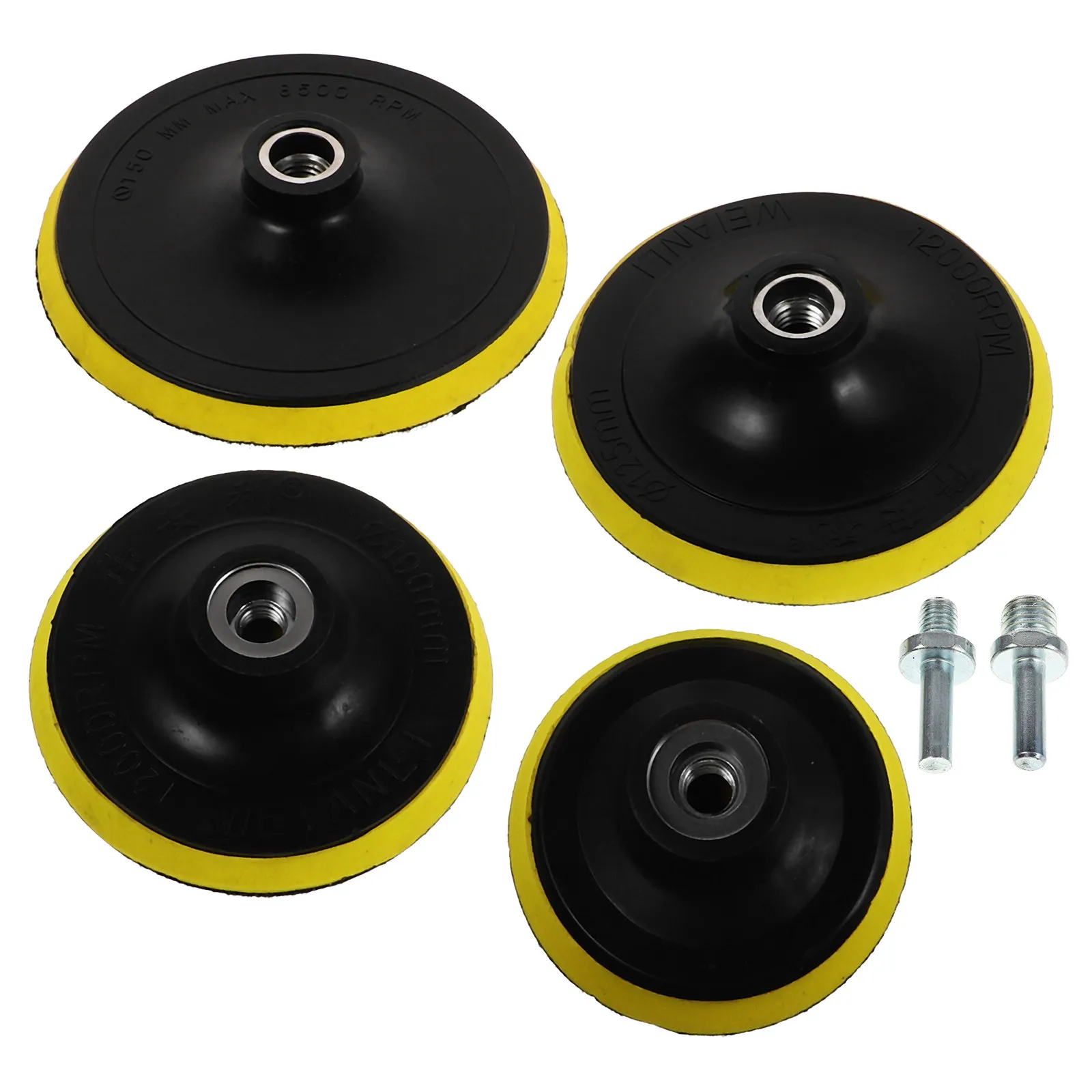 

4 Pcs Cars Angle Grinder Polisher Aluminum Rim Polishing Kit Sanding Disc Attachment