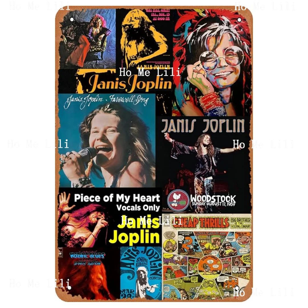 Janis Joplin Poster Vintage Tin Sign Metal Poster