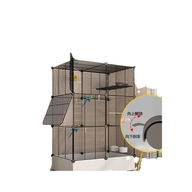 

Клетка для птиц, большая брызгозащищенная попугая Myna Myna, большая шкура тигра, жемчужная птица, специальная роскошная вилла для ландшафтного дизайна