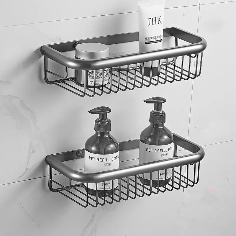 

Tuqiu Rose Gold Bathroom Shelf Wall Mounted Gold Corner Shelf Brass Bath Shower Shelf Bath Shampoo Holder Gray Corner shelf