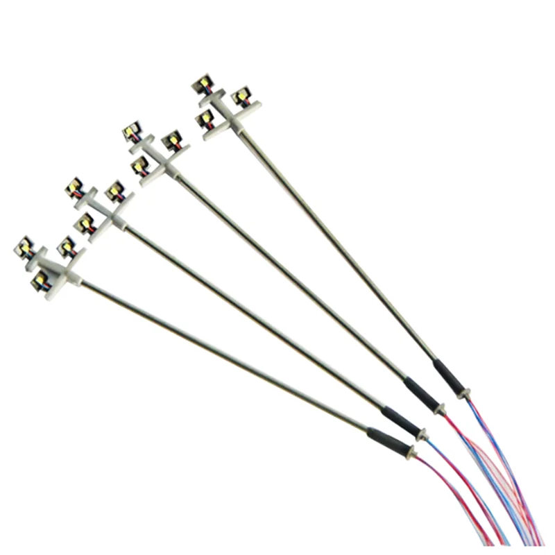 CYGJ-4 Piece 3V LED Miniature Lamp Set As Shown ABS+Metal For Ho Train Railway Sand Table Building Illumination Scene Kit