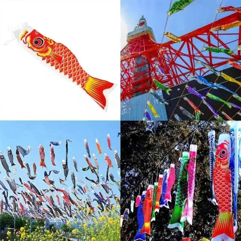 Nowy japoński styl Flaga karpia Festiwal karpia Dekoracja domu Flaga karpia Windsock Lekki baner karpia Windsock Streamer