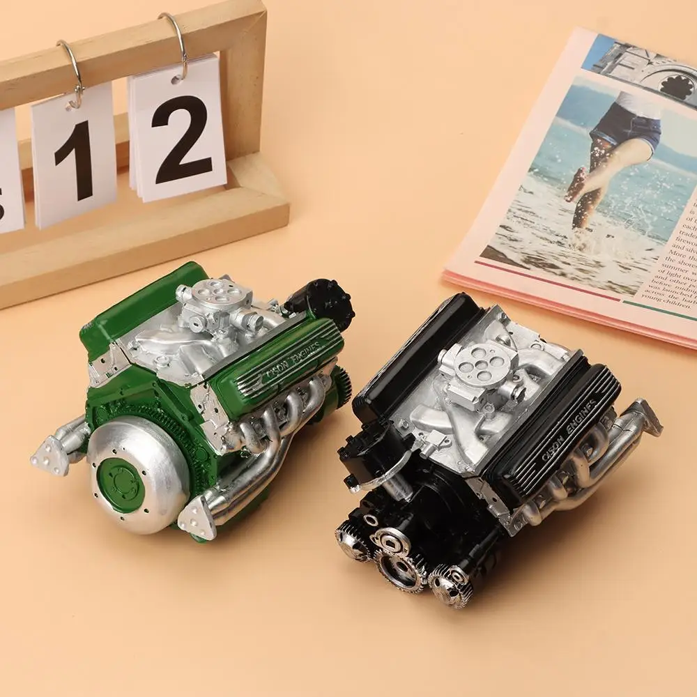 Creativity Simulation V8 Model Engine Kit Resin DIY V8 Car Engine Model Crafts Small-Block Engine Model for Adults Gift