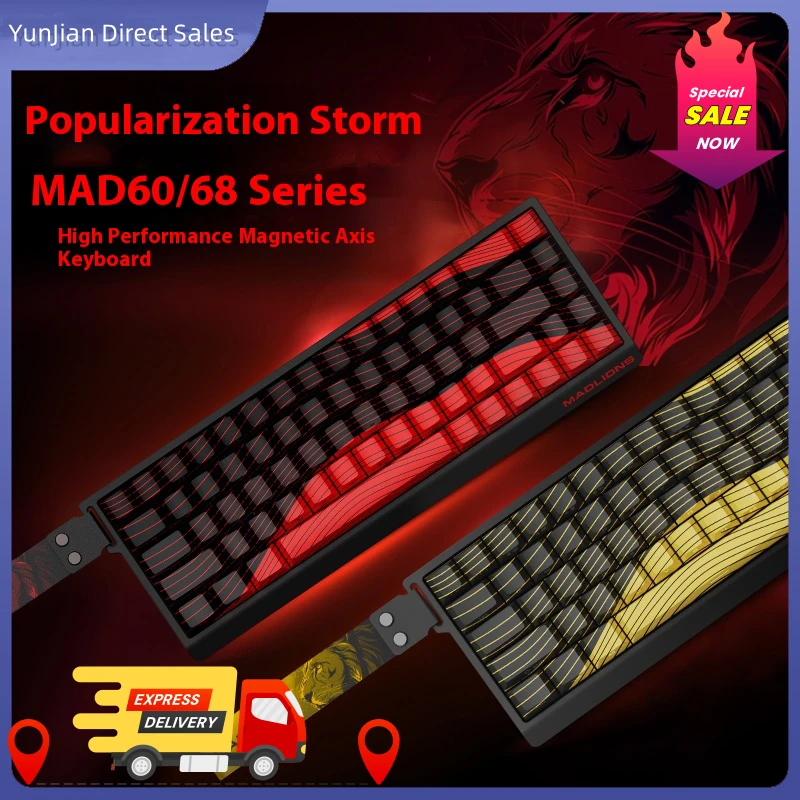 Madlions Mad60 Mad68 He Mechanical Keyboard Magnetic Switch Madcatz Mad60he Wired Game Keyboard Rapid Trigger Custom Keyboard