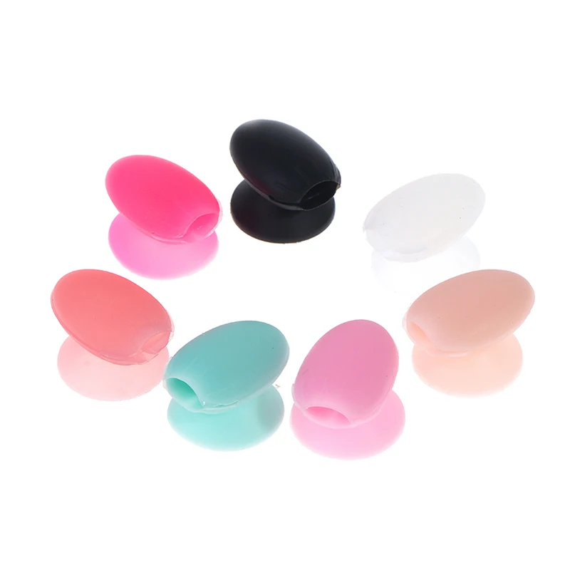 5pcs Lip Brush Holding Covers Lip Balms Lip Mask Brush With Sucker Dust Cover Cosmetic Makeup Brushes Lipstick Brush Storage Box