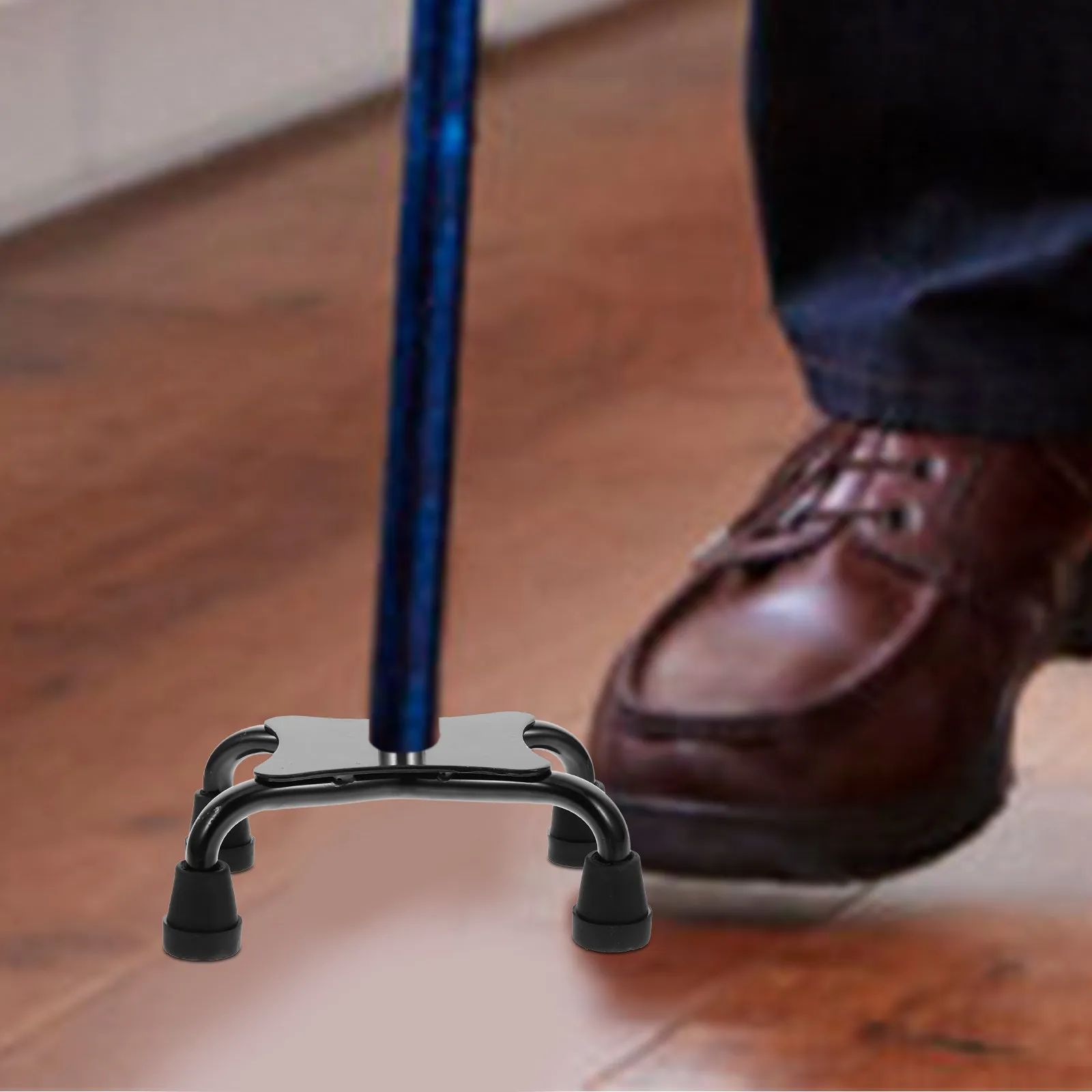 

Crutch Tip Nonskid Cane Tip Replacement 4 Leg Quad Support Rubber Cane Tips Walking Stick Ends Crutch Foot Covers for Trekking