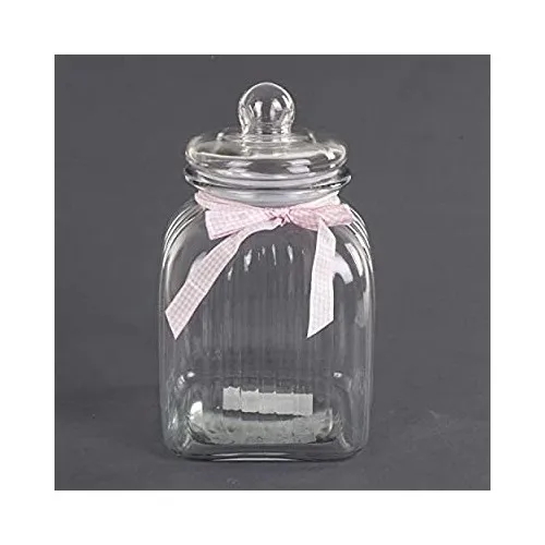 Sevil Saddler Home 26 cm. Square Glass Jar