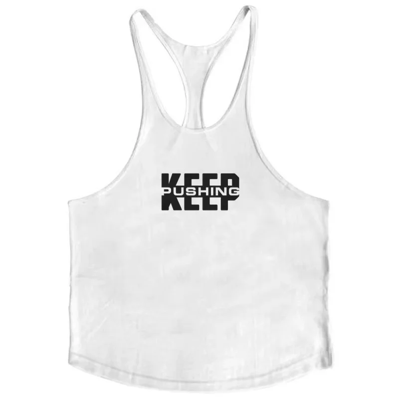 سترة كمال الأجسام للرجال - ملابس علوية ضيقة من القطن بدون أكمام للرجال في صالة الألعاب الرياضية واللياقة البدنية لتدريب العضلات وراحة التمرين #2