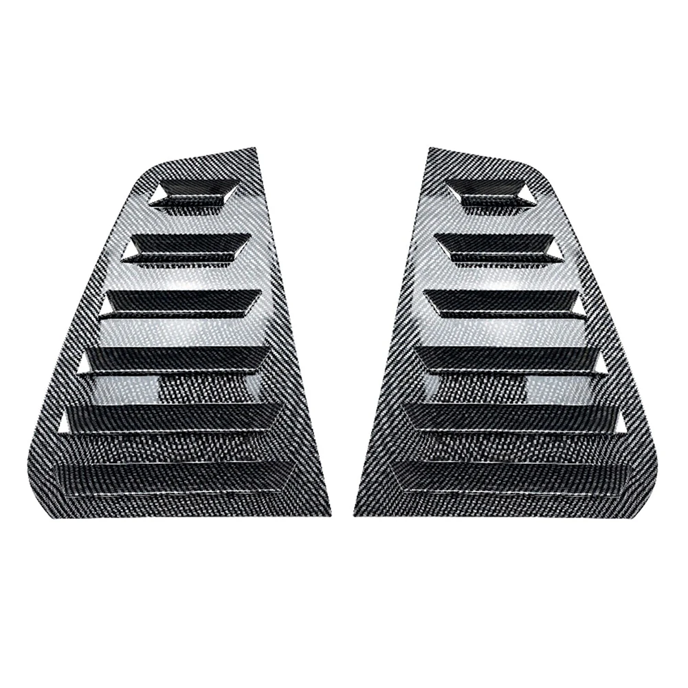 

Upgrade Your For Golf 7 MK7 13 19 with Carbon Fiber Car Rear Side Door Glass Shutter Louver Cover Long lasting Durability!