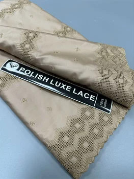 아프리카 드라이 폴란드어 레이스 2025 직물 스위스의 고품질 스위스 Voile 레이스 남자 스위스 폴란드어 레이스 직물 5 야드