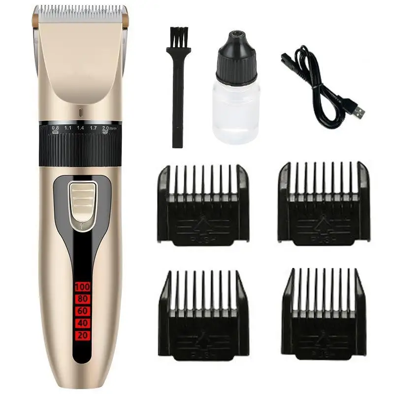 Rechargeable Cordless Hair Clipper Ultra Quiet No Scratch Hair Trimmer for Baby Kids Adult Home Haircut Grooming
