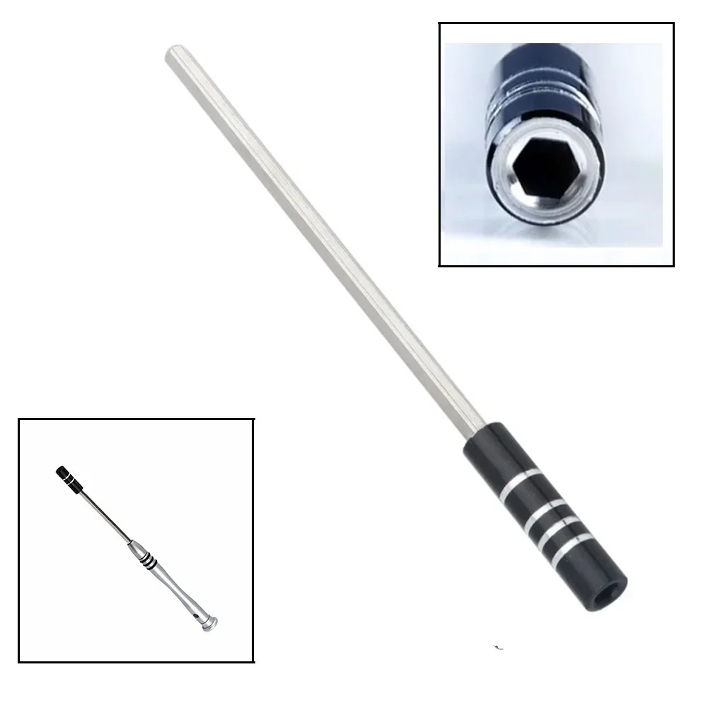 Magnetic Metal Shaft Extension Bar Rod Socket Adapter Screwdriver Bit Holder For 1/8\