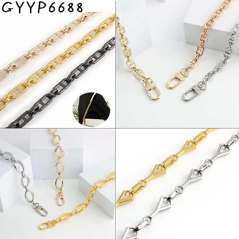 

1PCS 11MM 12MM 18MM 30-120CM Metal Chains For Bags Strap Crossbody Small Handbags Purse Shoulder Replacement Handles Accessories