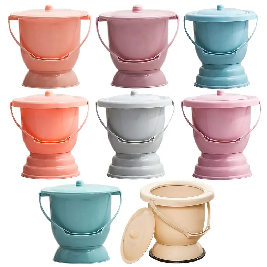 Handheld Spittoon with Lid Household Long-Lasting Use Generic Stylish Pot Chamber Pot for Bedroom Home Use Child Elder Women