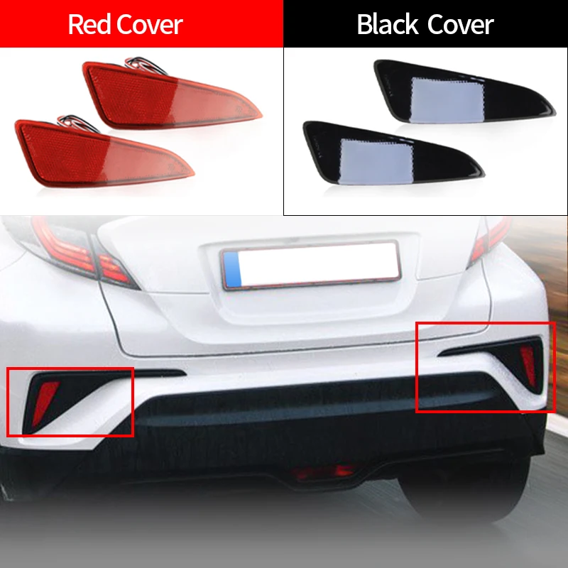 

2PCS For Toyota C-HR CHR 16-19 Yaris 20-UP LED Rear Reflector Bumper Lamp Fog Lamp Rear Brake Light Running Lamp Car Accessories