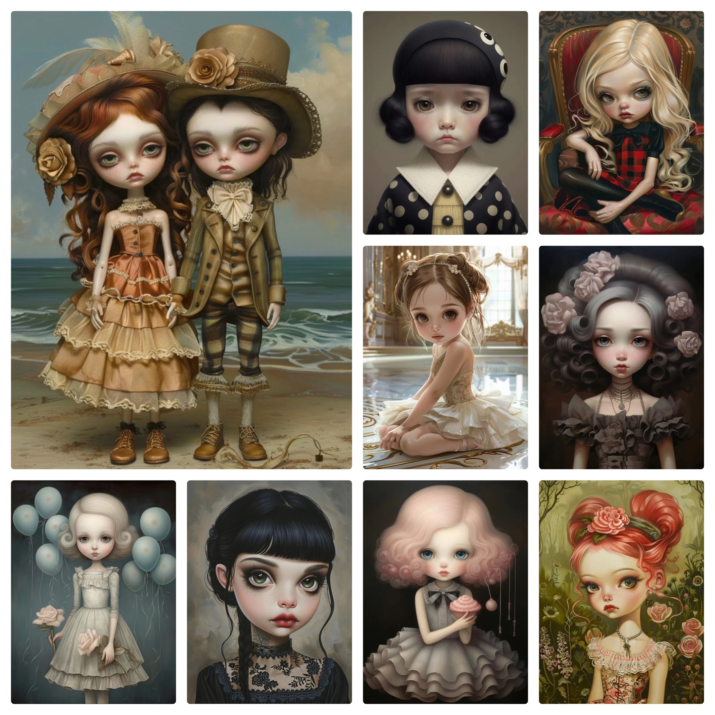 5D DIY Diamond Painting Kit Mark Ryden Meat Show Art Full Drill Rhinestone Mosaic Wall Decor Gift for Home