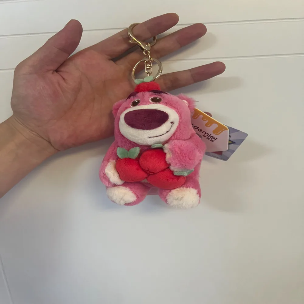Genuine Disney Stitch Lotso Plush Toys Keychain Pendant Accessories Cute Cartoon Stuffed Doll Key Ring Toys Key Chain Gift