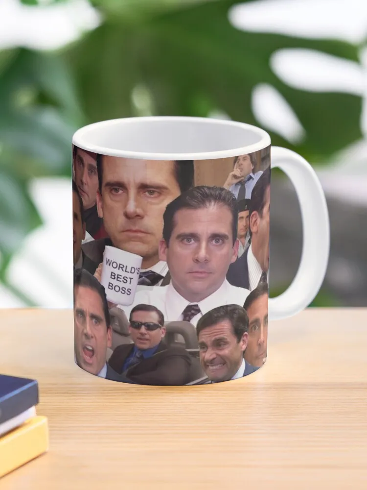 Michael Scott Collage Ceramics Coffee Mugs, Tea Cup, Milk Cups, Drinkware, Gifts