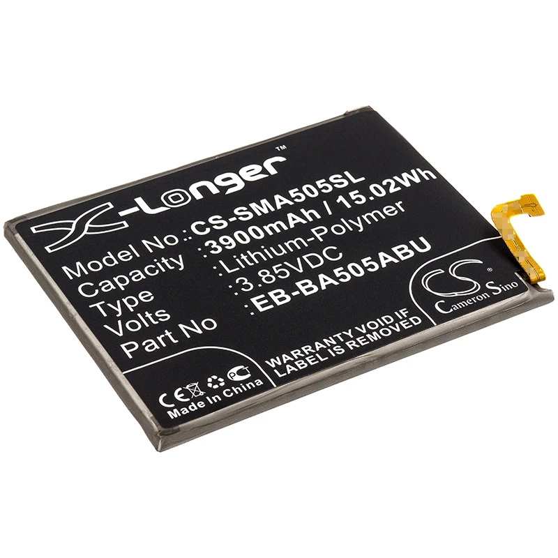 CS Replacement Battery for Samsung Galaxy A50,SM-A505FM/DS,Galaxy A50 2019,SM-A505,SM-A505GN PN:EB-BA505ABN 3900mAh / 15.02Wh