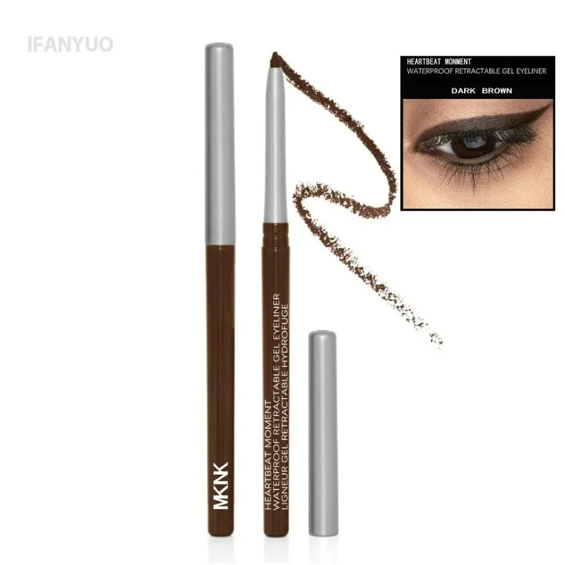 1-3 قطعة قلم تحديد العيون الأسود المقاوم للماء مقاوم للتلطخ طويل الأمد بني داكن كريم جل قلم تحديد العيون المبتدئين ودية ماكياج العين #3