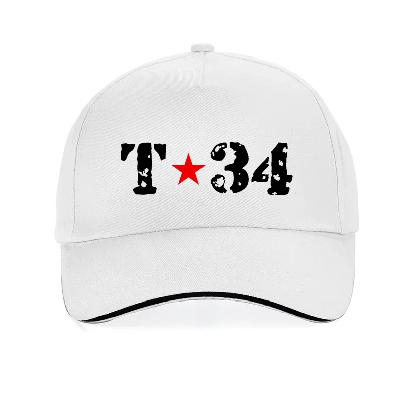 T-34 Soviet Tank Russian Army Historic Red Men baseball cap man Outdoor T-34 Tank Print hat enthusiasts hats