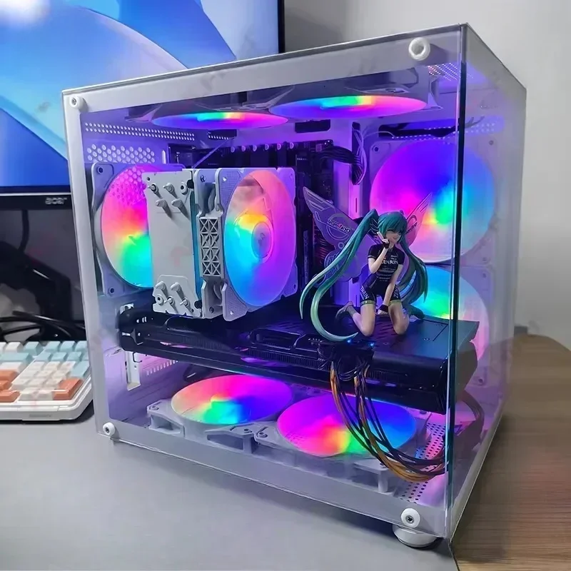 كمبيوتر مكتبي للألعاب، جهاز كمبيوتر ألعاب R5 1500X مع بطاقة رسومات Rx 580 رام 16 جيجا 256 جيجابايت Ssd كمبيوتر