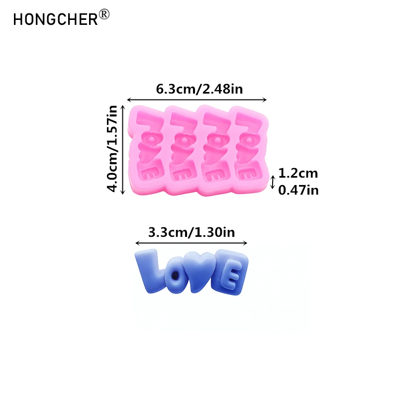 사랑의 편지 실리콘 몰드 DIY 휴대폰 케이스 헤어 액세서리 머리 장식 레진 액세서리 냉장고 물컵 장식 몰드 썸네일 2