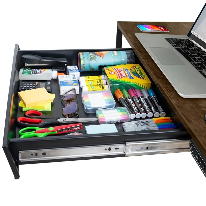 

Under desk office desktop storage metal shelf under desk a4 box