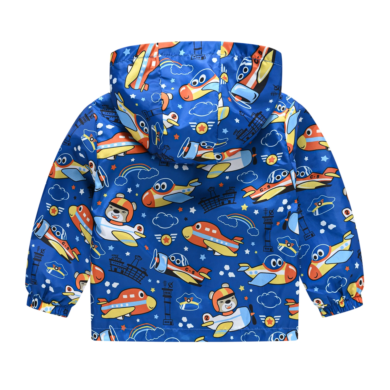 Boys and Girls Wind Cap Coat Assorted Cartoon Pattern Printed Zipper Coat Children Spring Wear