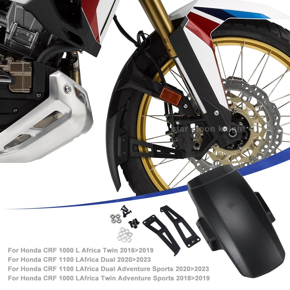 Motorcycle Accessories Mudguard Extension Front Fender Extender For Honda CRF 1000 L Mudguard Splash Guard Cover