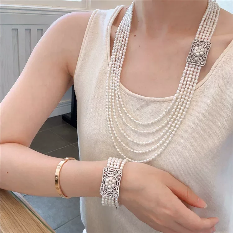 french-style-natural-freshwater-pearl-jewelry-set-multi-layer-sweater-chain-necklace-bracelet-unique-designer-elegant-high-e