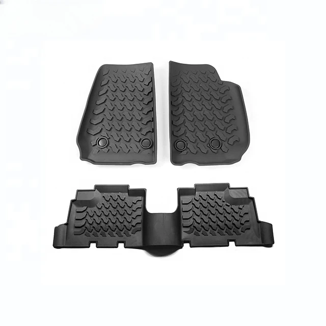 2 Door 4 Door Car Foot Mat Floor Rubber Accessories Rear Liner Waterproof Auto Mat For Jep Wrangler JK 2007-2017