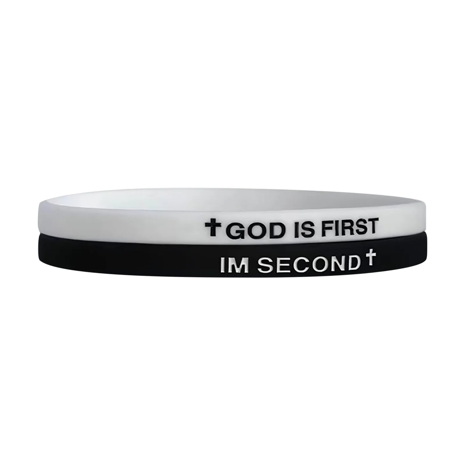 Dios es primera pulsera pulseras de goma versos inspiradores pulsera de silicona para la moda 2025 accesorios de ropa de mujer Decoración