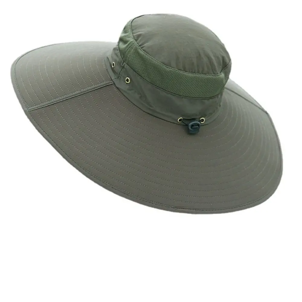 Casual Nylon Mesh Fisherman Hat Quick-dry UV Protection Folding Bucket Hat Soft Wide Brim Sun Hat Sports