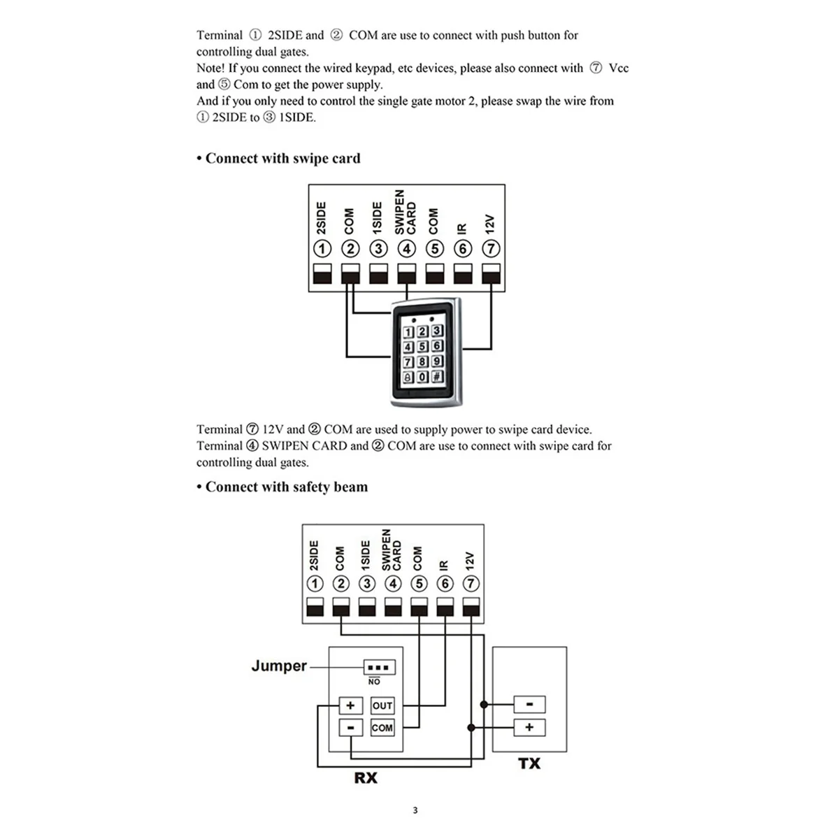 

2025+Universal DC 24V PCB Board for Automatic Double Arms Swing Gate Opener Control Board Panel Smart Control Center System C
