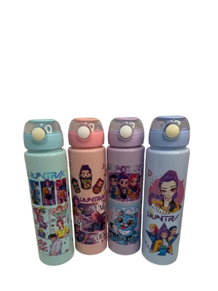 

Kpop Demon Hunter Water Bottle with Straw 800ml Kids Summer Anime Cup Girls Boys Outdoor Sport Mug School Office Accessory Gift