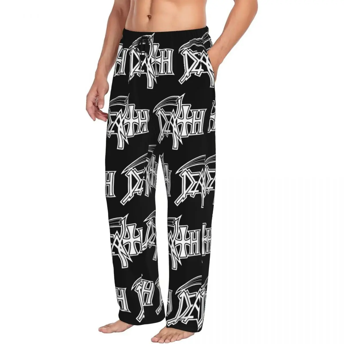 Custom Men's D-Deathes Brand Classic Pajama Pants Printed Sleep Sleepwear Bottoms with Pockets