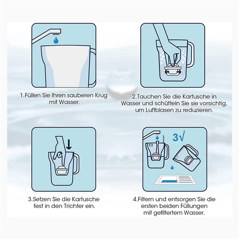خرطوشة فلتر المياه A68M-فلتر المياه، 6 عبوات من فلتر المياه المتوافق مع ماكسترا