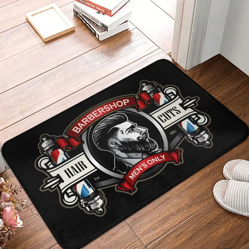 Custom Hairdresser Barber Shop Doormat Anti-Slip Entrance Kitchen Bathroom Door Floor Mat Garage Carpet Rug