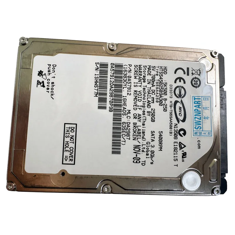 New HDD Hard Drive 250G Sata With Firmware For HP T610 T1100 T1120 T770 T790 T795 T790PS T1200 T1300 T2300 Z2100 Z3100 Z3200  PS