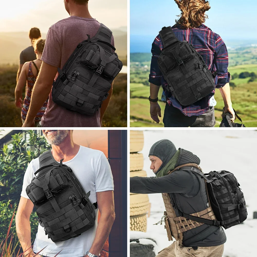1PC Minimalist Sling Bag For Outdoor, Travel Shoulder Bag, Versatile Chest Bag Rucksack For Outdoor Hiking Cycling Backpack image 4